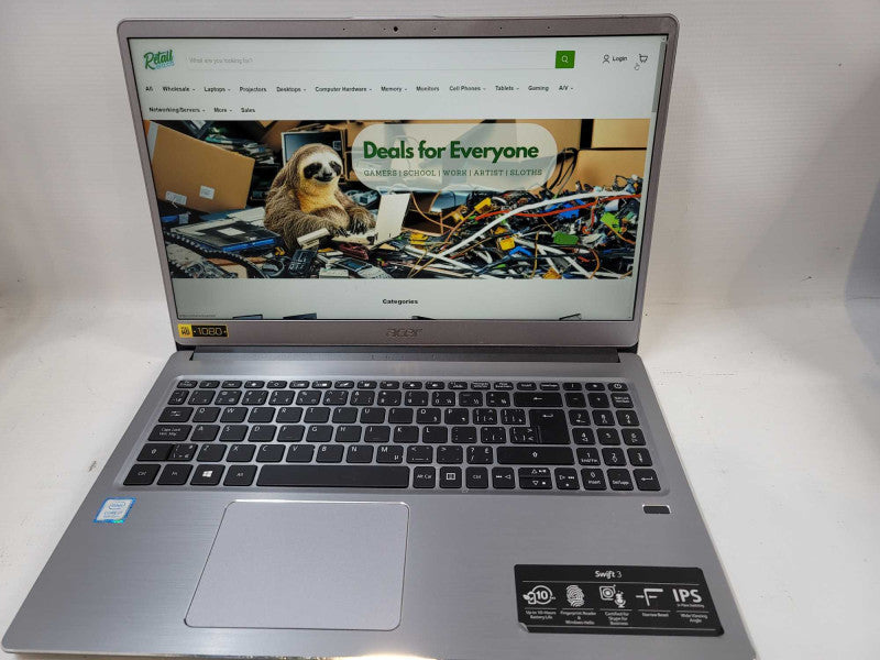 Acer Swift 3 i7-8550U @ 1.80GHz, 8GB DDR4, 500GB SSD QÎ²
