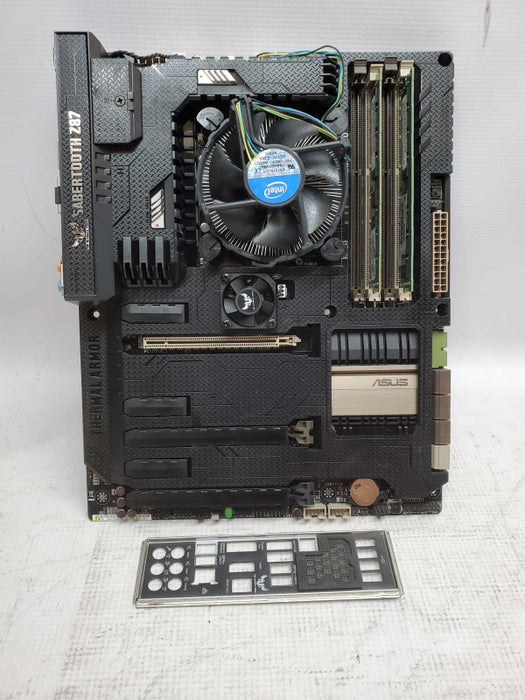 Asus Sabertooth Z87 Motherboard with i7-4770 @ 3.40 GHZ 8GB DDR3 *READ*