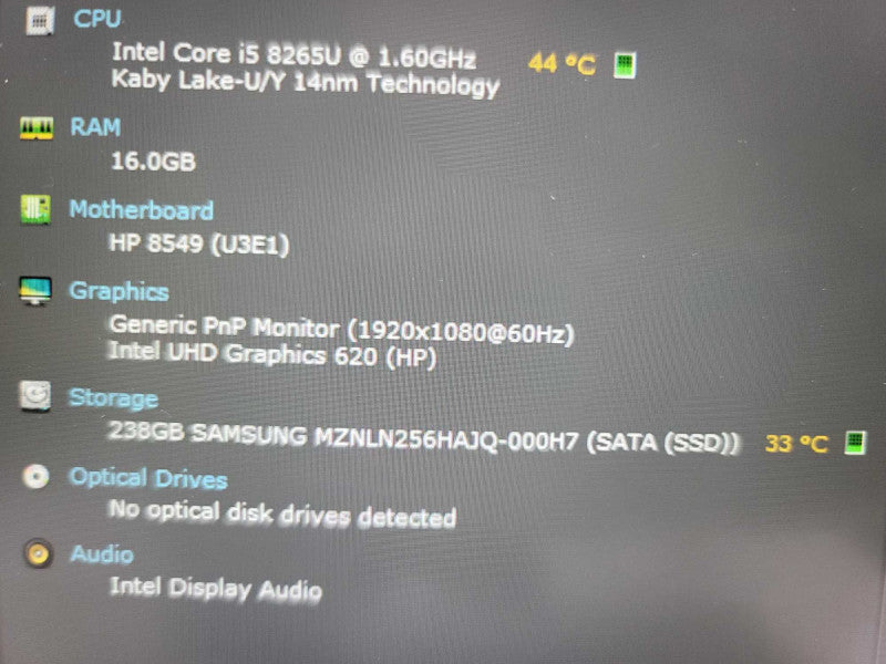 HP EliteBook 840 G8 i5-8265U, 16GB DDR4, 256GB SSD Î²