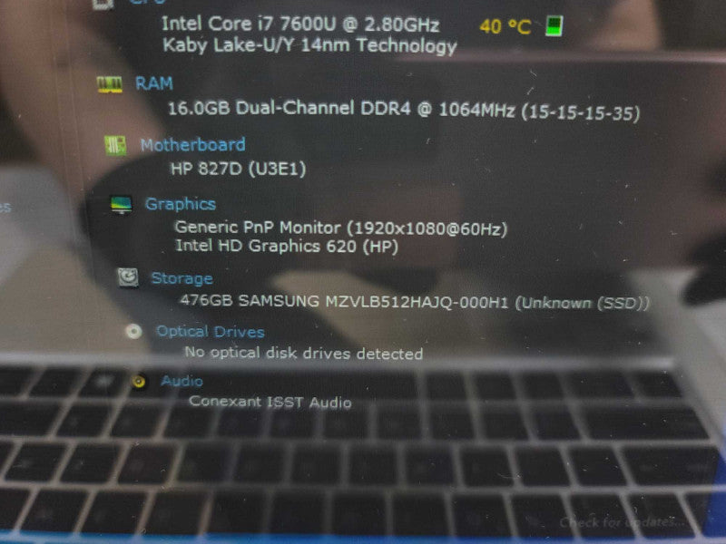 HP EliteBook x360 1030 G2 i7-7600U @ 2.60GHz, 16GB DDR4, 512GB SSD Î²