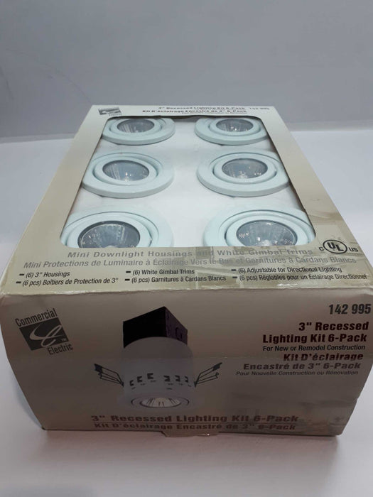 Commercial Electric 3\\" recessed lighting kit 6 pack Q&