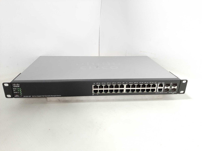 Cisco SG500-28P with Brackets Cisco 28-Port Gigabit PoE Managed Switch $