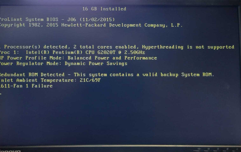 HP Proliant Microserver Gen 8 Intel Pentium G2020T @ 2.50Ghz - 16GB(READ)