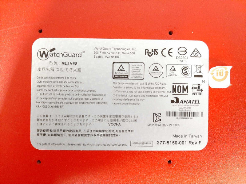 WatchGuard Firebox M200 ML3AE8 Firewall Network Security Appliance Q$