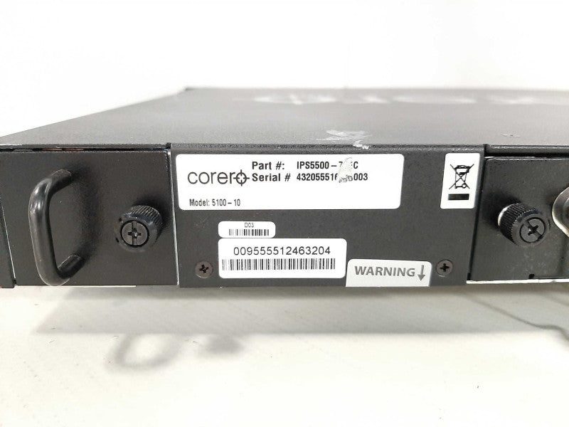 Corero 5100-10 EC Series Intrusion Prevention System IPS5500 $