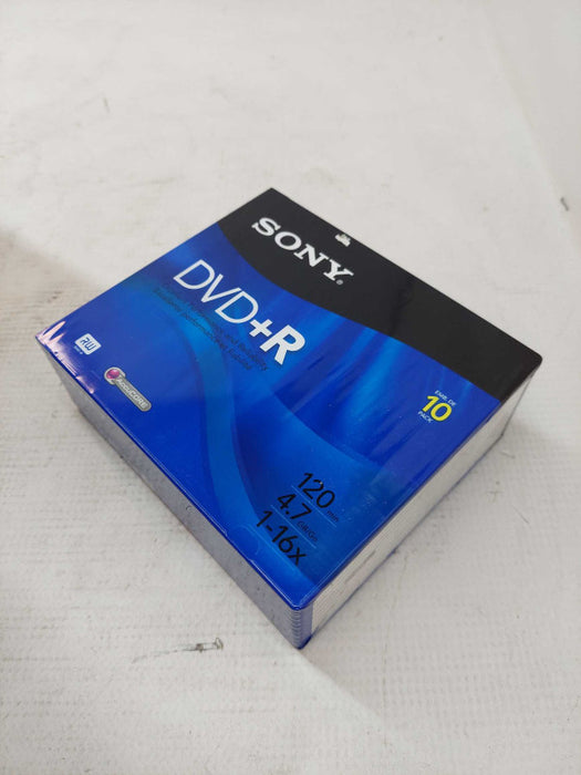 1 Box Full of Sony DVD-R 120min  4.7gb  Model: 10DPR47R4 10 packs 100 pieces