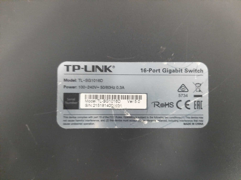 TP-LINK TL-SG1016D 16-Port Gigabit Switch Unmanaged Ethernet Networking $