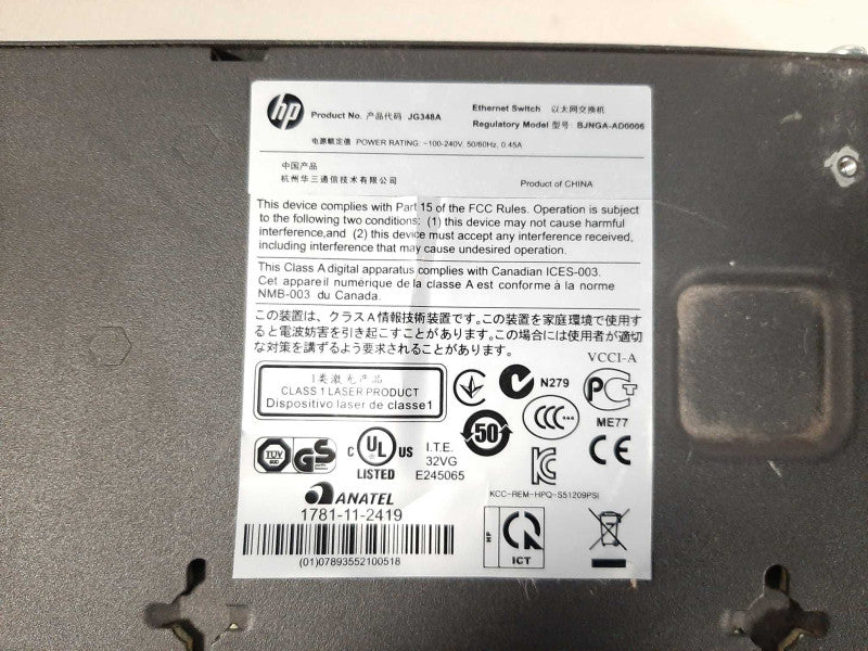 HP 1910-8G Switch JG348A  $