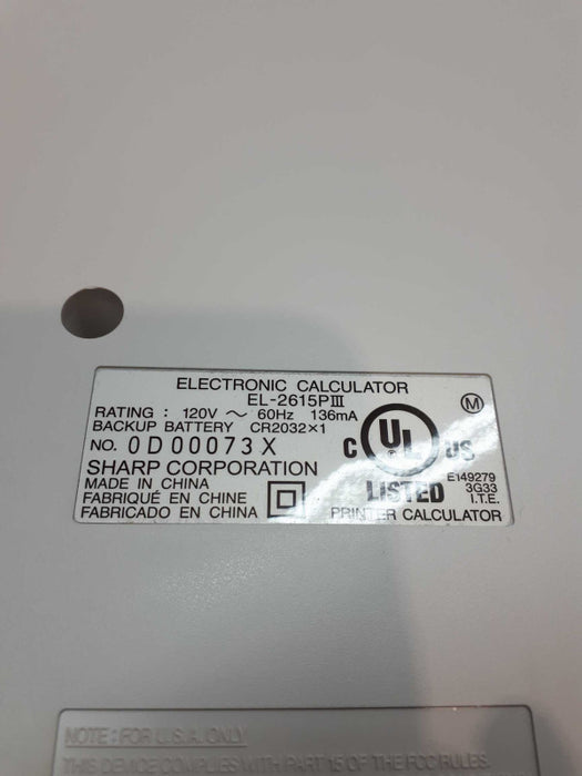 Sharp EL-2615PIII Heavy-Duty Electronic Printing Calculator Q&