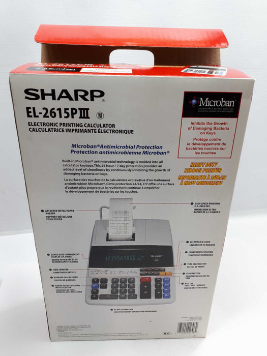 New Sharp EL-2615PIII Heavy-Duty Electronic Printing Calculator &
