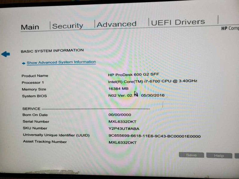 HP ProDesk 600 G2 SFF Intel Core i7-6700 CPU @ 3.40GHz 16GB RAM Q