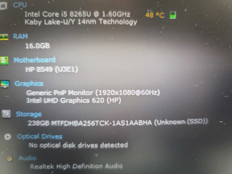 HP EliteBook 840 G6 i5-8265U @ 1.60GHz, 16GB DDR4, 256GB SSD Î²