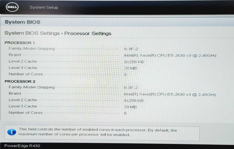 Dell PowerEdge R430 2x Xeon E5-2630 v3 @ 2.40GHz 32GB DDR4 H730 Mini 2x PSUs =
