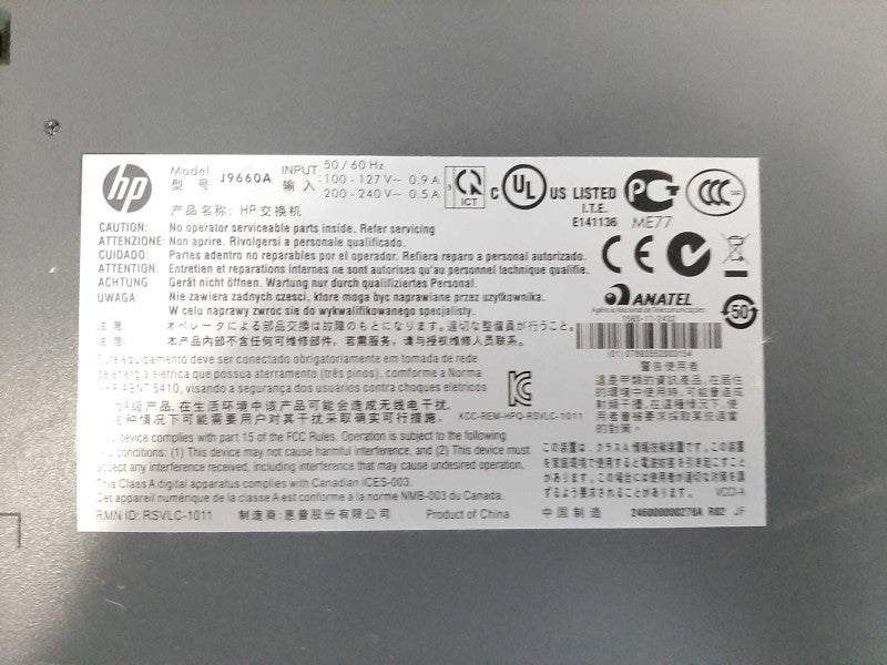 HP J9660A V1810-48G 48 Port Gigabit Network Switch with Rack Mount Ears Q $