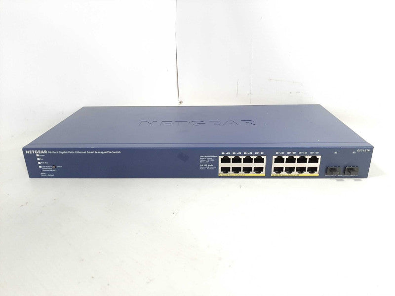 Netgear 16-Port Gigabit PoE+ Ehternet Smart Managed Pro Switch GS716TP  $