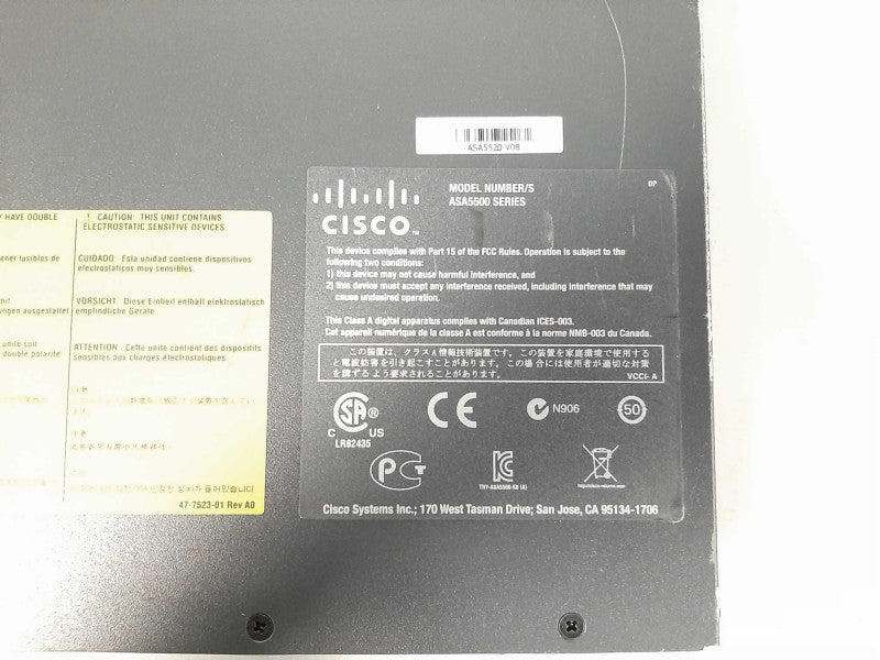 Cisco ASA 5550 V08 adaptive security appliance $