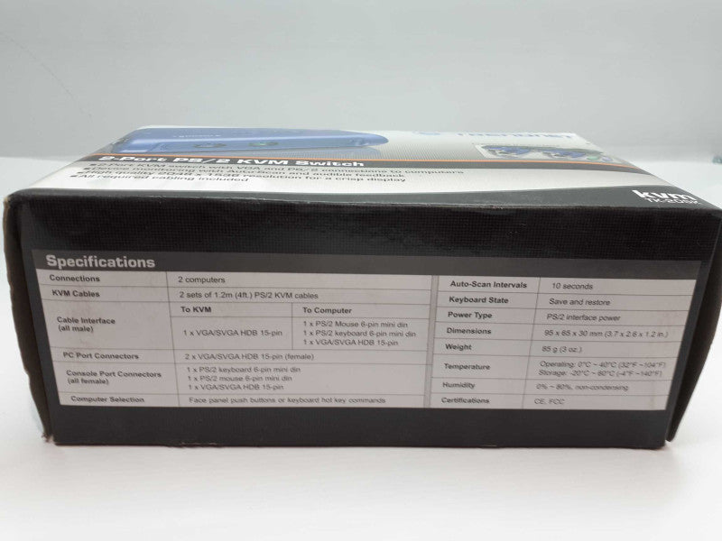 TRENDnet, KVM TK-205K 2 Port PS/2 KVM Switch Kit. NEW &