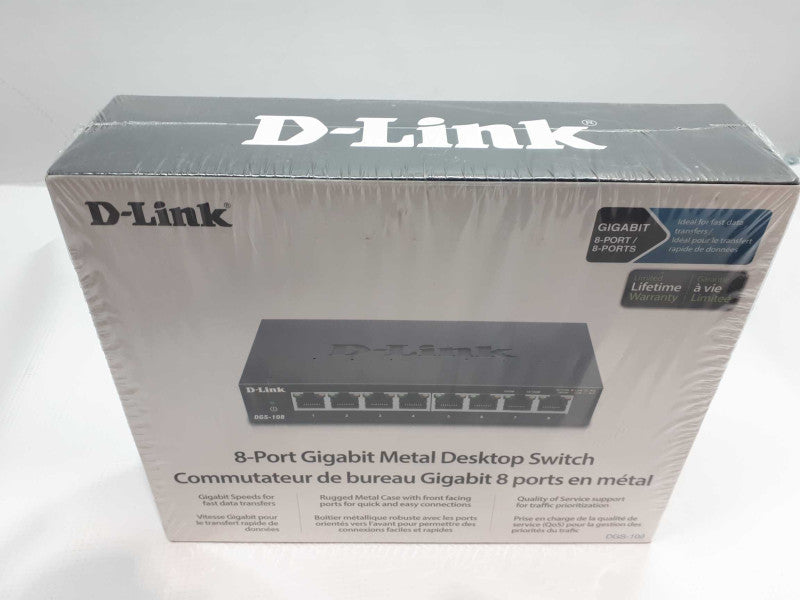 New D-Link DGS (DGS-108) 8-Ports External Switch Q&