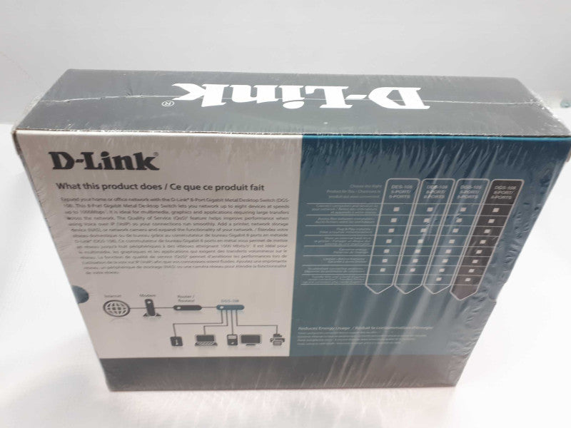 New D-Link DGS (DGS-108) 8-Ports External Switch Q&