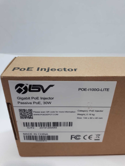 New BV-Tech - Gigabit PoE Injector - POE-I100G Lite &