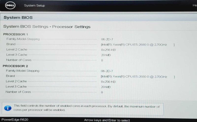 Dell PowerEdge R620 Server 2x Xeon E5-2680 0 2.70GHz 64GB DDR3 H710p Mini Q=