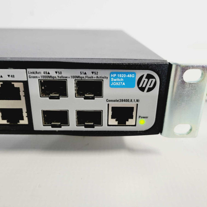 HP 1920-48G Switch JG927A 48 Port Managed Ethernet Switch /w Rack Ears =