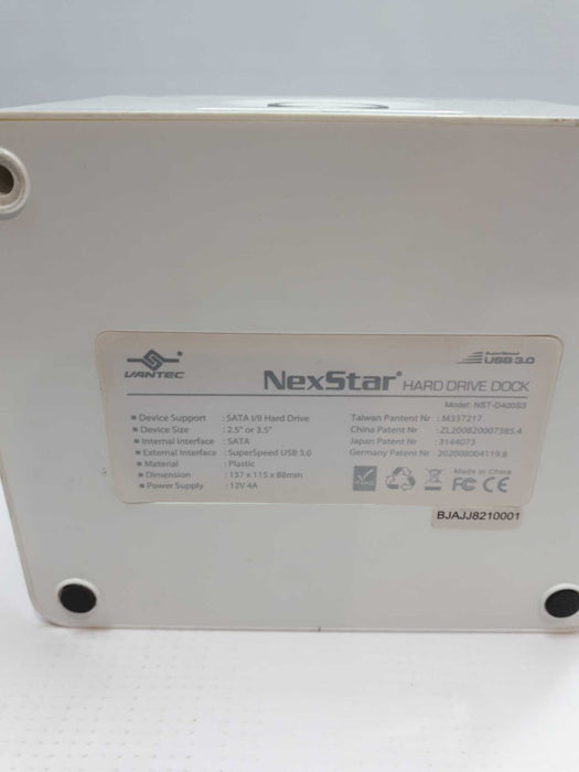 Vantec NexStar Dual Bay Hard Drive Dock Model NST-D400S3 USB 3.0  &