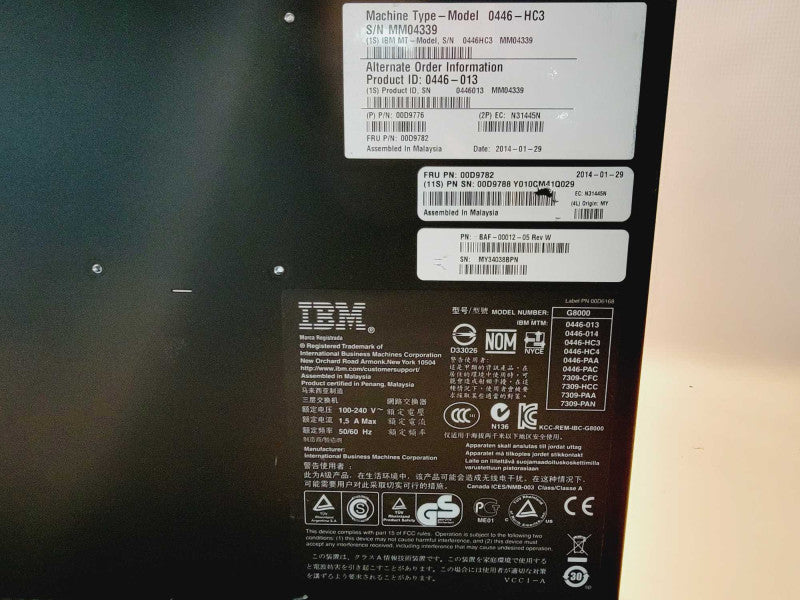IBM G8000R 48 Port 1GbE RJ45 Switch 2x PSU (