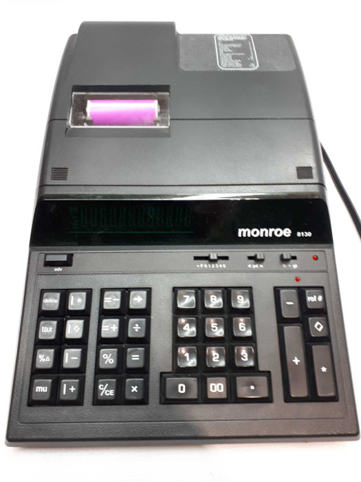 Monroe 8130 12-Digit Print/Display Heavy-Duty Calculator &