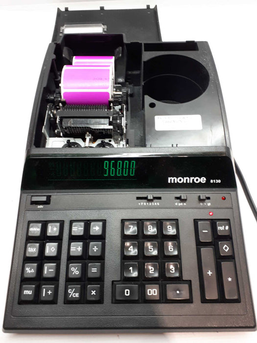 Monroe 8130 12-Digit Print/Display Heavy-Duty Calculator &