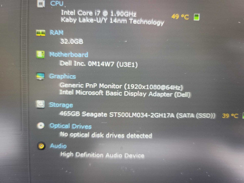 Dell Latitude 5500 i7-8665U, 32GB DDR4, 512GB SSD Î²