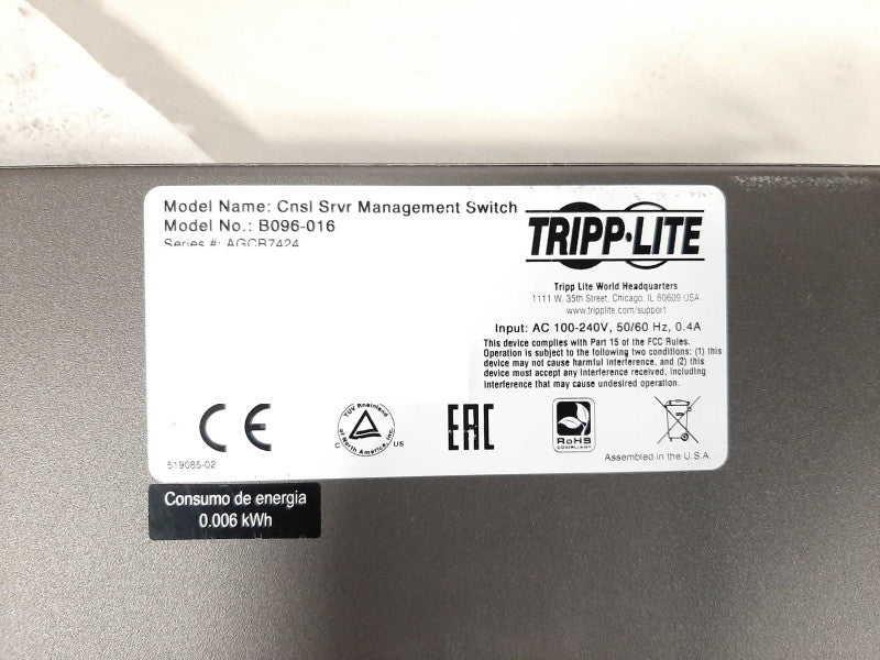 Tripp-Lite B096-016 Console Server Management Switch $
