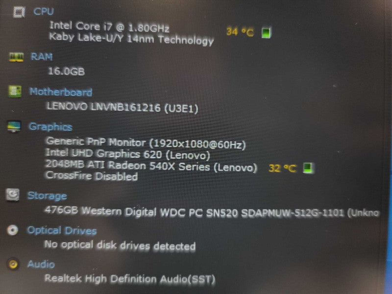Lenovo ThinkBook 14s IWL i7- 8565U, 2GB Radeon ATI 540X, 16GB DDR4, 512GB SSD Î²