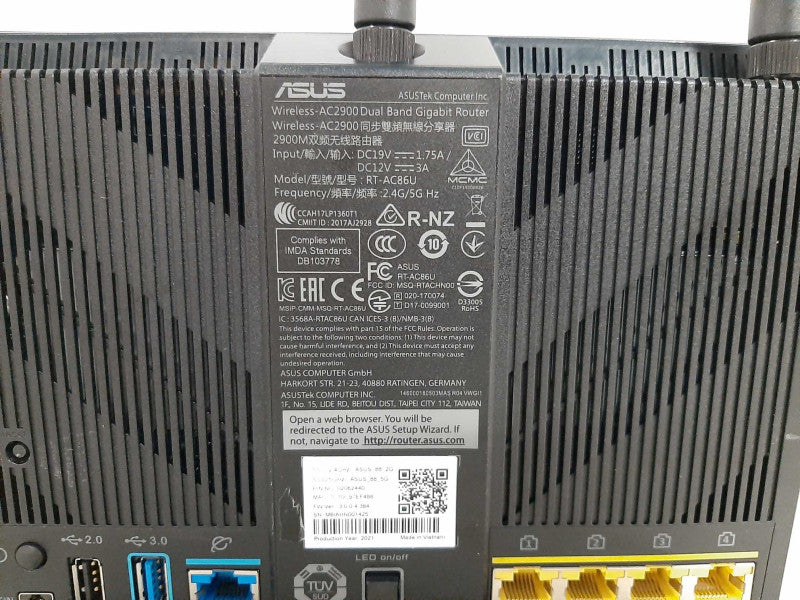 ASUS AC2900 Dual Band Gigabit WiFi Gaming Router - Black (RT-AC86U) READ $