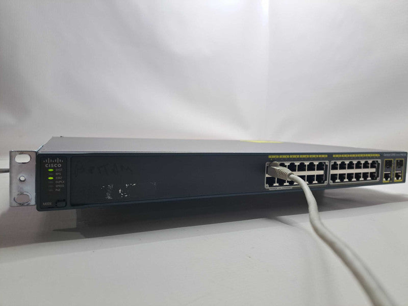 Cisco WS-C2960-24PC-L 24 Port POE Switch Dual Gigabit Uplinks + RackMount )
