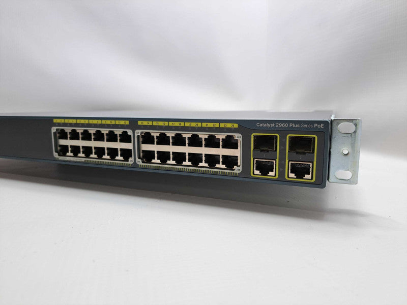 Cisco WS-C2960+24PC-L 24 Port POE Switch Dual Gigabit Uplinks )