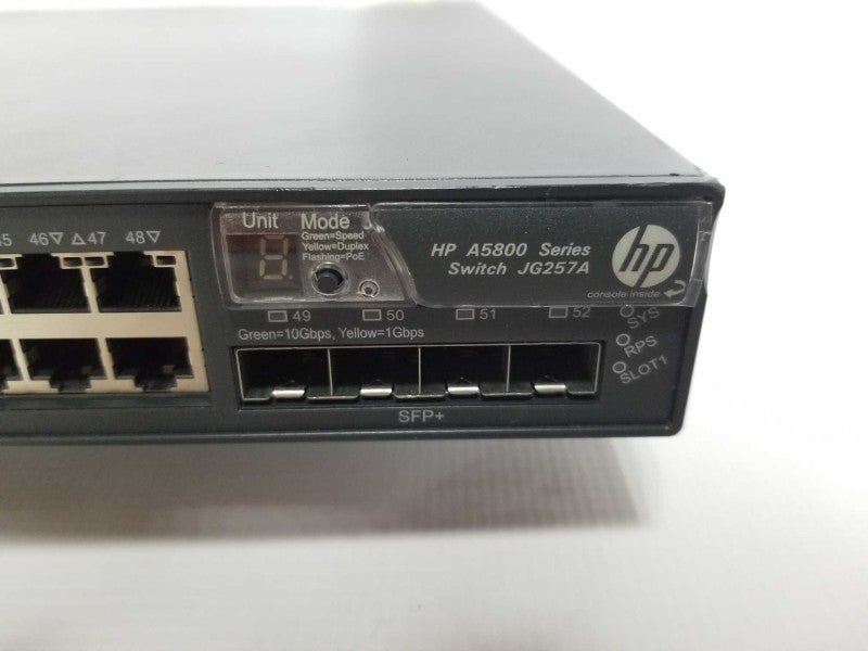 HP A5800-48G-PoE+ TAA Switch - Factory Reset #
