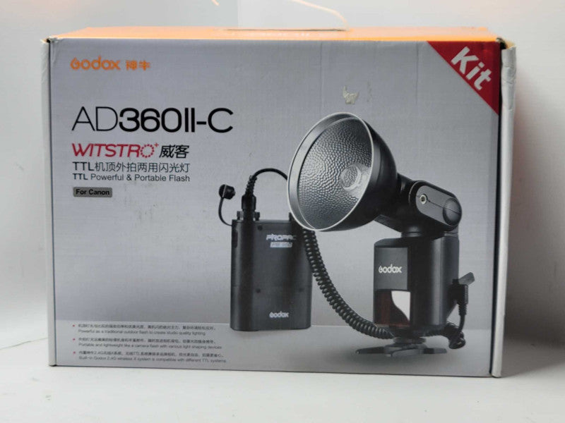 Godox WITSTRO AD360II-C TTL Camera Flash Kit, Read _