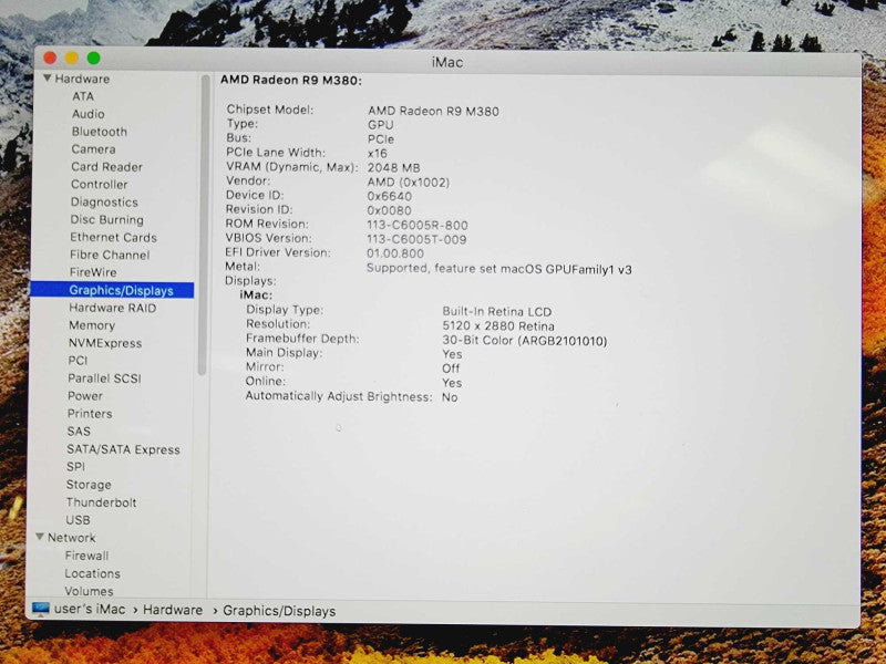 Apple iMac 2015 27\\" Retina 5K Core i5-6500@3.2GHz 8GB DDR3 1TB HDD R9M380 2GB (