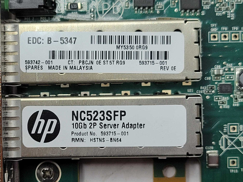 HP NC523SFP 10Gb 2P Server Adapter 593715-001 Q_