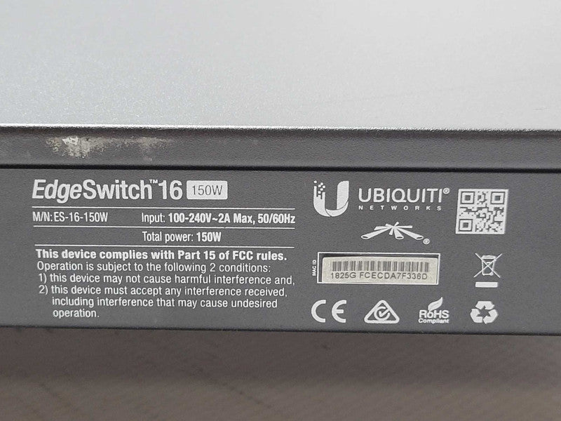 Ubiquiti EdgeSwitch 16 150W ES-16-150W, Read _