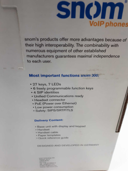 SNOM 300 SIP VOIP POE Phone &