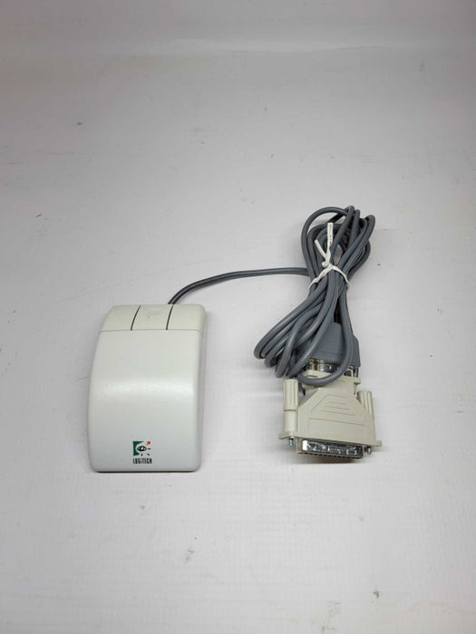 Vintage Logitech Mouse CC-93-9F DZLCC 9-pin serial connector 3-button