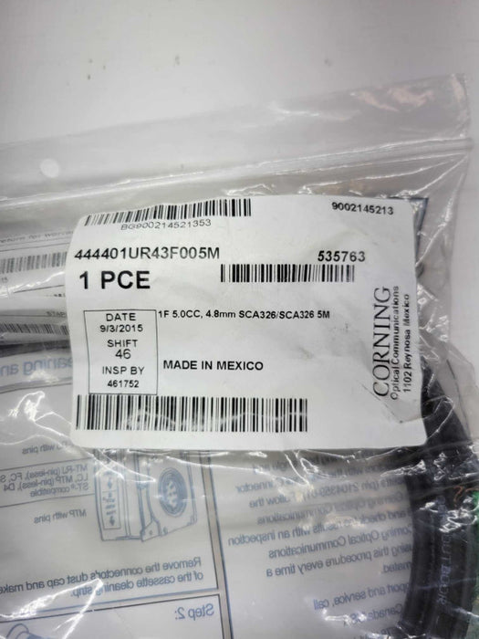 Corning Fiber Optic Cable Assembly 1f 5.0cc 4.8mm Sca326/sca326 5m
