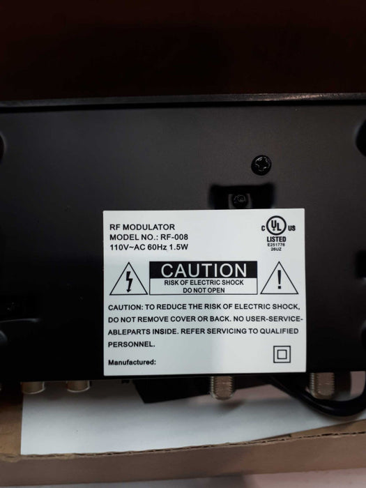 Stereo Audio Video S-VHS RF-008 Modulator Q&