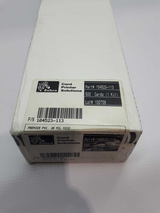 Zebra 104523-113 500 pcs Premier 30mil PVC Card  White Q&