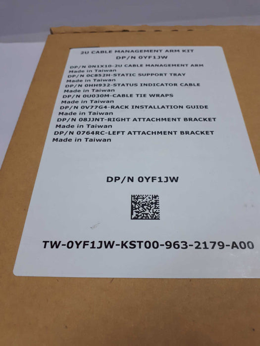 New 2U Cable Management Arm Kit DP/N OYF1JW &
