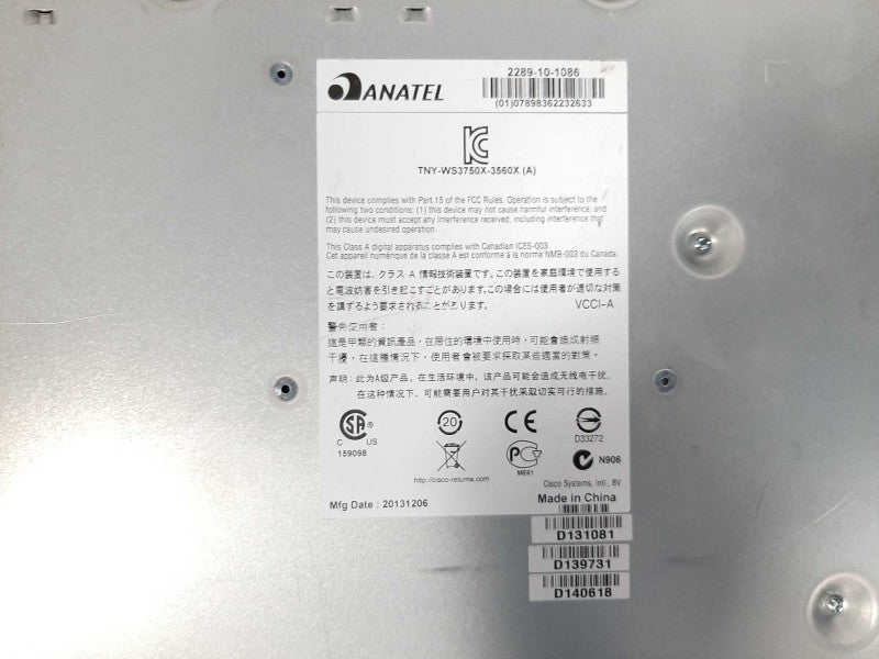 Cisco WS-C3750X-24T-S 24 Port 3750X Gigabit Switch 2x PSU $