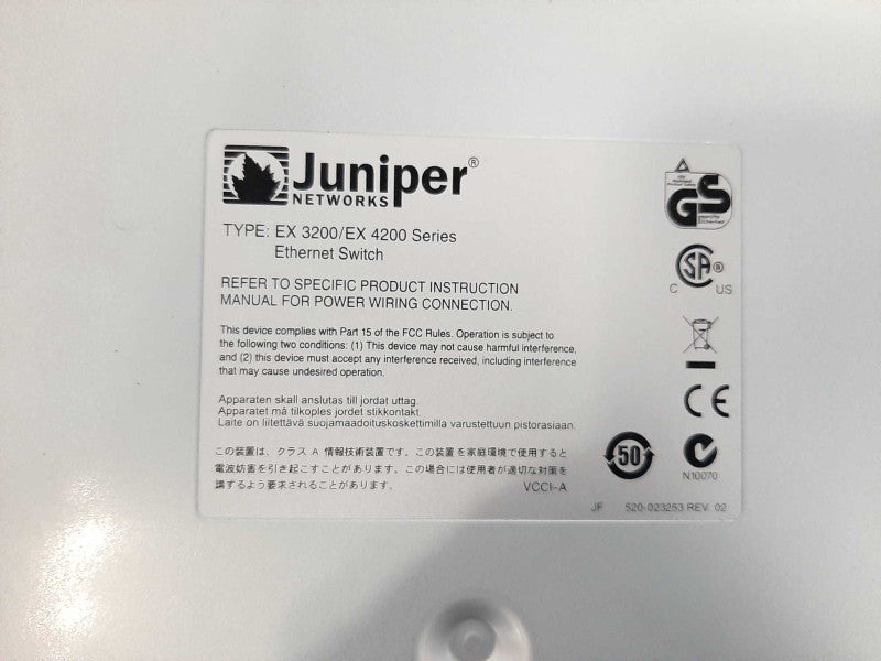 Juniper EX3200-24T 24-Port Gigabit 24-Port PoE Switch 1x PSU Q$