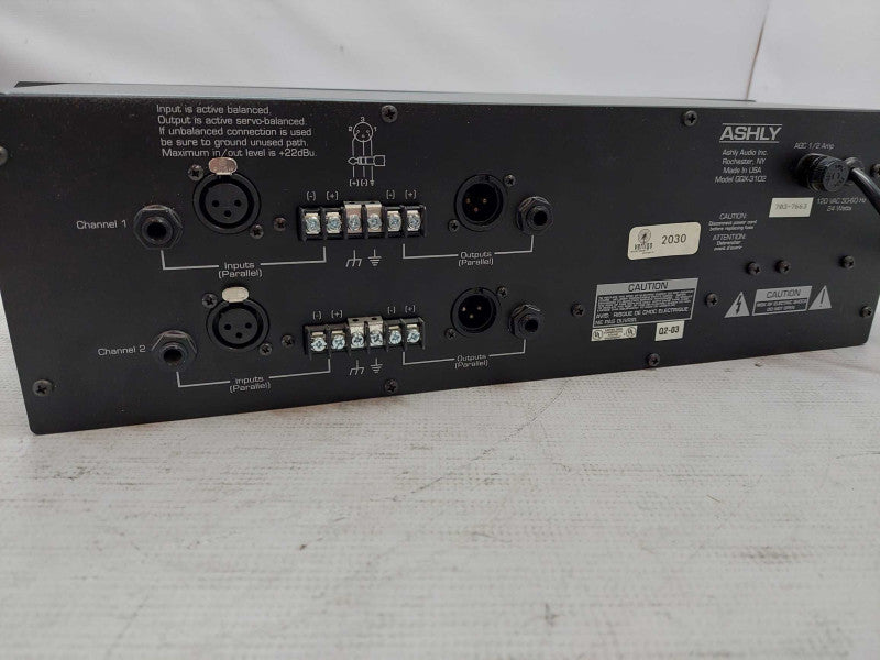 Ashly GQX Series Model:3102 Stereo Third Octave Graphic Equalizer
